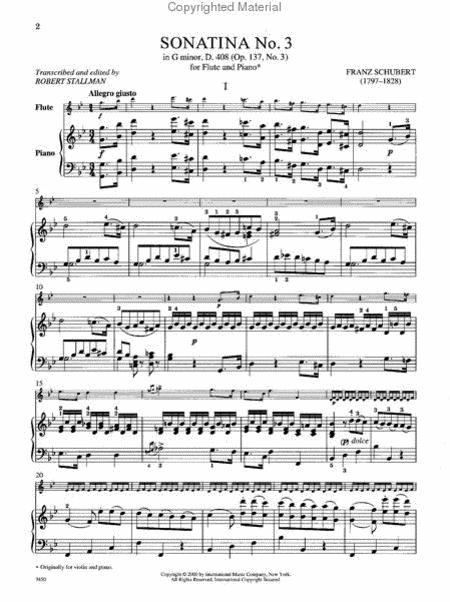 Sonata No. 3 in G minor, D. 408, (Opus 137, No.3) 舒伯特 奏鳴曲 小調 作品 長笛 (含鋼琴伴奏) 國際版 | 小雅音樂 Hsiaoya Music
