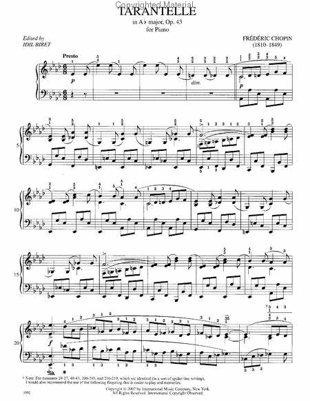 Tarantelle in Ab Major, Opus 43 蕭邦 塔朗泰拉舞曲 大調作品 鋼琴獨奏 國際版 | 小雅音樂 Hsiaoya Music
