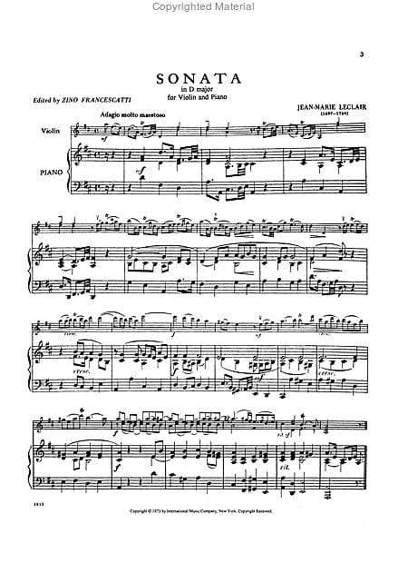 Sonata in D Major 勒克雷爾 奏鳴曲 大調 小提琴 (含鋼琴伴奏) 國際版 | 小雅音樂 Hsiaoya Music
