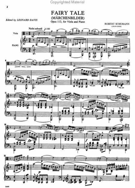 Fairy Tales. Four Pieces, Opus 113 舒曼羅伯特 童話故事小品作品 中提琴 (含鋼琴伴奏) 國際版 | 小雅音樂 Hsiaoya Music