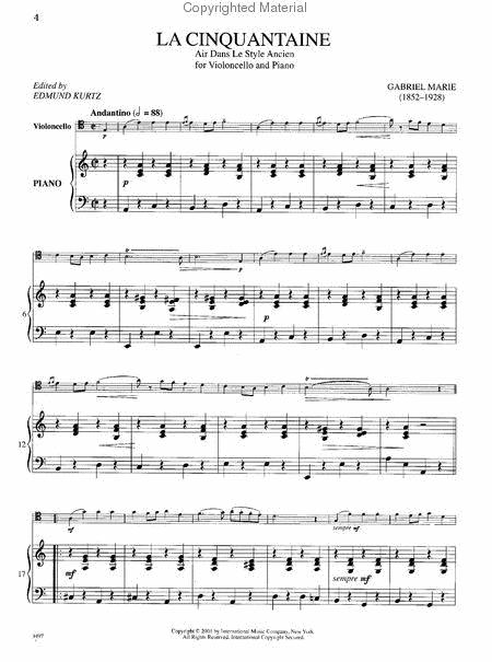 La Cinquantaine 大提琴 (含鋼琴伴奏) 國際版 | 小雅音樂 Hsiaoya Music