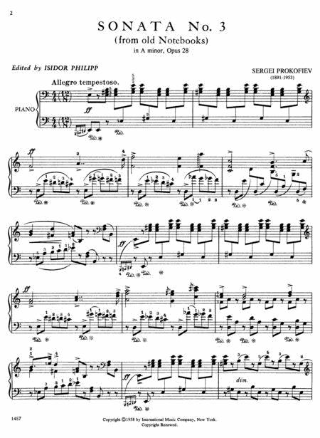 Sonata No. 3 in A minor, Op. 28 普羅科菲夫 奏鳴曲 小調 鋼琴獨奏 國際版 | 小雅音樂 Hsiaoya Music