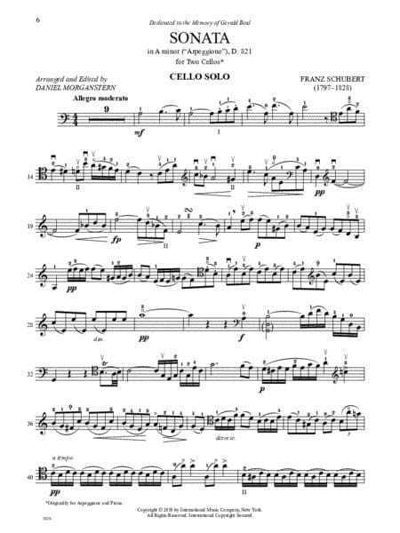 Sonata in A minor (Arpeggione), D. 821, Commentary And Preparatory Exercises 舒伯特 奏鳴曲 小調 練習曲 大提琴 (含鋼琴伴奏) 國際版 | 小雅音樂 Hsiaoya Music