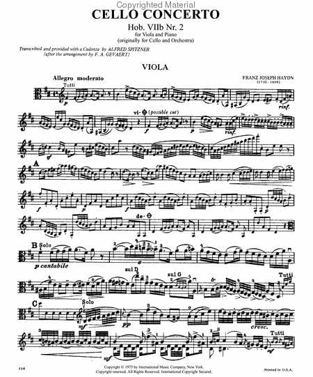 Cello Concerto in D Major 海頓 大提琴協奏曲 大調 中提琴 (含鋼琴伴奏) 國際版 | 小雅音樂 Hsiaoya Music