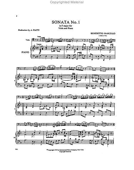Two Sonatas (F Major & G minor, Nos. 1 & 4) 馬爾切羅貝內代托 奏鳴曲大調小調 中提琴 (含鋼琴伴奏) 國際版 | 小雅音樂 Hsiaoya Music