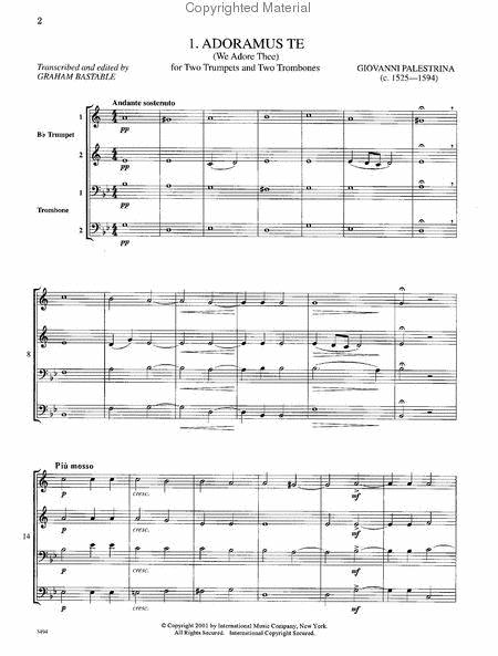 ADORAMUS TE for 2 Trumpets and 2 Trombones 小號 長號 | 小雅音樂 Hsiaoya Music