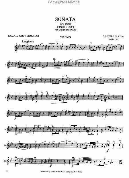 Sonata in G minor 'Devil's Trill' 塔悌尼 魔鬼的顫音 小調 小提琴 (含鋼琴伴奏) 國際版 | 小雅音樂 Hsiaoya Music