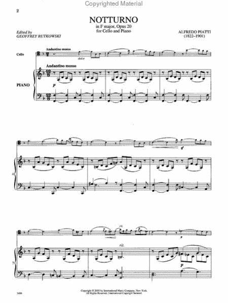 Notturno in F Major, Opus 20 大調作品 大提琴 (含鋼琴伴奏) 國際版 | 小雅音樂 Hsiaoya Music