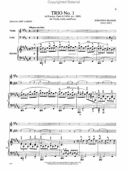 Trio No. 1 in B Major, Opus 8 布拉姆斯 三重奏 大調作品 | 小雅音樂 Hsiaoya Music