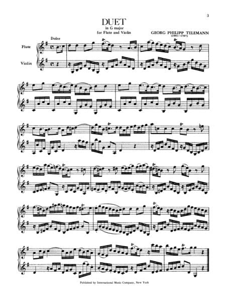 Duet in G Major for Flute & Violin 泰勒曼 二重奏 大調長笛小提琴 | 小雅音樂 Hsiaoya Music