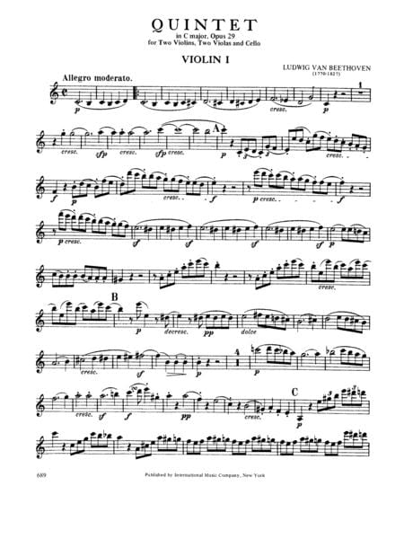Quintet in C Major, Opus 29 (with 2 Violas) 貝多芬 五重奏 大調作品 中提琴 | 小雅音樂 Hsiaoya Music