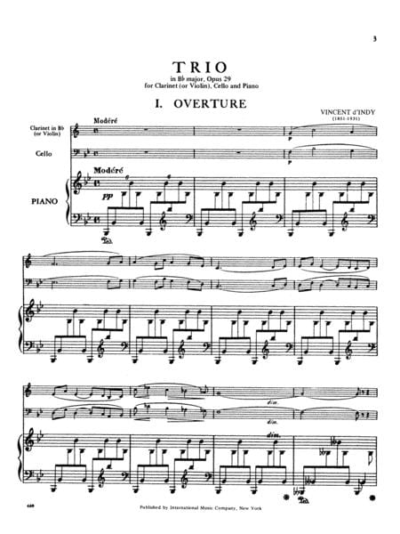 Trio in B-flat Major, Opus 29 for Piano, Clarinet (or Violin) & Cello 三重奏 大調作品 鋼琴 小提琴大提琴 | 小雅音樂 Hsiaoya Music