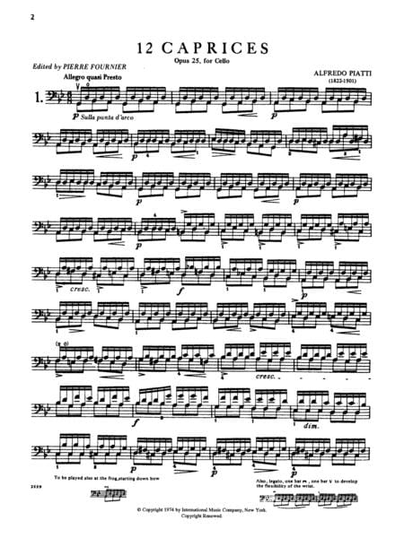 12 Caprices, Op. 25 隨想曲 大提琴獨奏 國際版 | 小雅音樂 Hsiaoya Music