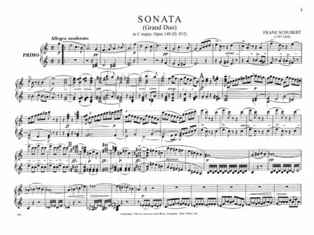 Sonata in C Major (Grand Duo), Opus 140 舒伯特 奏鳴曲 大調二重奏作品 四手聯彈(含以上) 國際版 | 小雅音樂 Hsiaoya Music