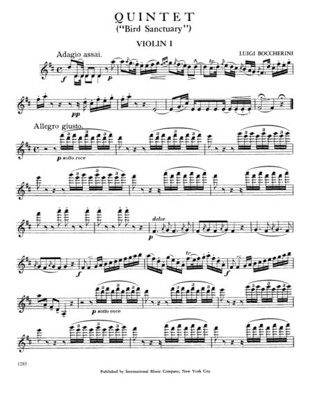 Quintet in D Major (Bird Sanctuary) (with 2 Cellos) 玻凱利尼 五重奏 大調 大提琴 | 小雅音樂 Hsiaoya Music