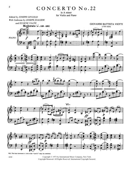 Concerto No. 22 in A minor (With Cadenzas by Joachim & Ysaye) 協奏曲 小調 裝飾樂段 小提琴 (含鋼琴伴奏) 國際版 | 小雅音樂 Hsiaoya Music