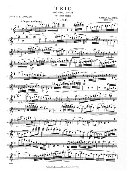 Trio in G Major, Opus 24 三重奏 大調作品 長笛 (3把以上) 國際版 | 小雅音樂 Hsiaoya Music