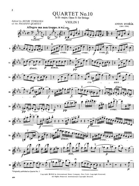 Quartet No. 10 in E-flat Major, Opus 51 德弗札克 四重奏 大調作品 | 小雅音樂 Hsiaoya Music