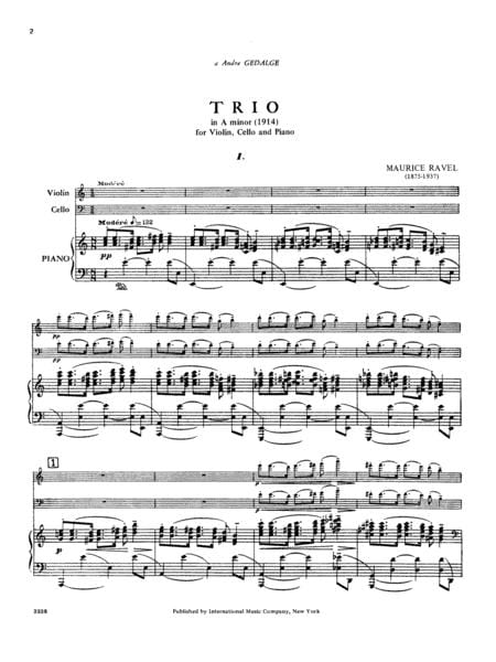 Trio in A minor 拉威爾摩利斯 三重奏 小調 | 小雅音樂 Hsiaoya Music