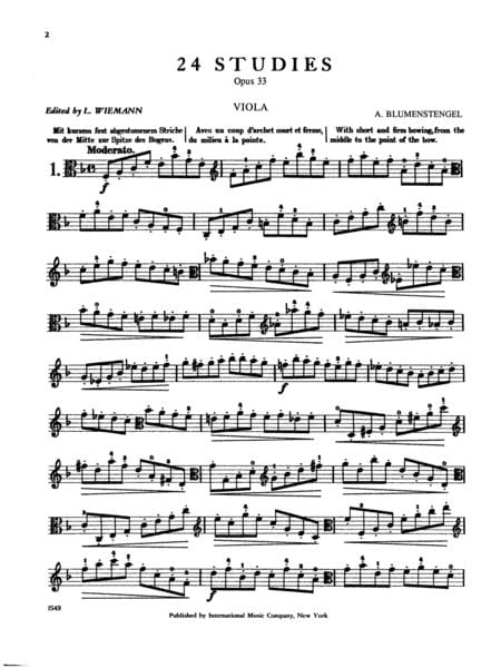 24 Studies, Opus 33 練習曲 中提琴獨奏 國際版 | 小雅音樂 Hsiaoya Music