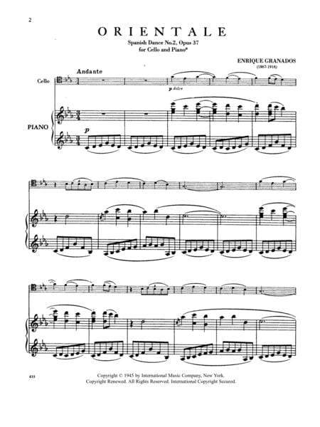 Orientale (Spanish Dance No. 2) 西班牙舞曲 大提琴 (含鋼琴伴奏) 國際版 | 小雅音樂 Hsiaoya Music