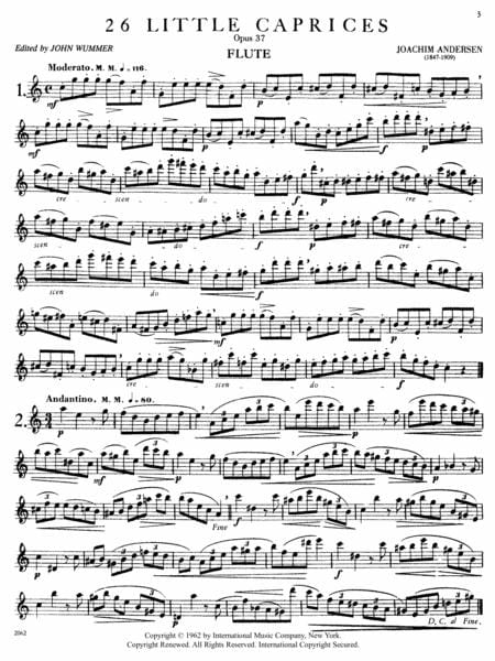 26 Little Caprices, Opus 37 隨想曲作品 長笛獨奏 國際版 | 小雅音樂 Hsiaoya Music