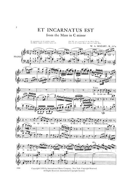 Et Incarnatus Est (from the Mass in c minor) (L. & E.), K. 417a 莫札特 彌撒曲 小調 | 小雅音樂 Hsiaoya Music
