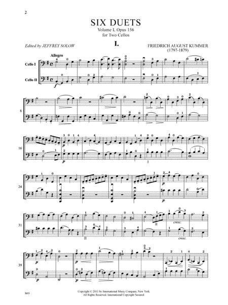 Six Duets, Opus 156 - Volume I 庫莫 二重奏作品 雙大提琴 國際版 | 小雅音樂 Hsiaoya Music