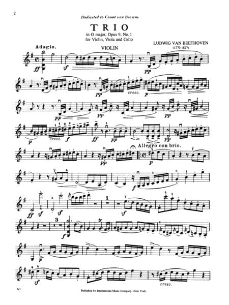 Trio in G Major, Opus 9, No. 1 貝多芬 三重奏 大調作品 | 小雅音樂 Hsiaoya Music