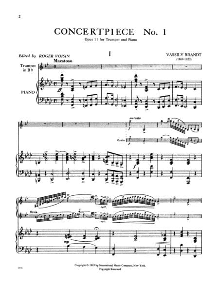 Concertpiece No. 1, Opus 11 音樂會小品 作品 小號 (含鋼琴伴奏) 國際版 | 小雅音樂 Hsiaoya Music