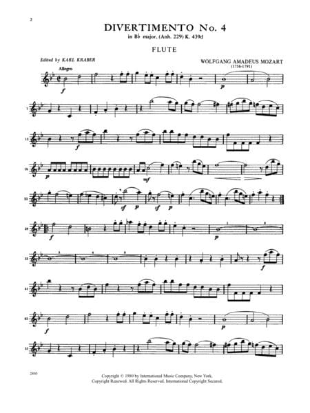 Divertimento No. 4 in B-flat Major, K. 439d (Anh. 229) for Flute, Clarinet & Bassoon 莫札特 嬉遊曲 大調 長笛 | 小雅音樂 Hsiaoya Music