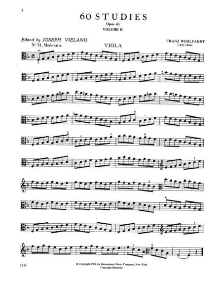 60 Studies, Opus 45: Volume II 練習曲 中提琴獨奏 國際版 | 小雅音樂 Hsiaoya Music