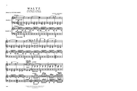 Waltz from the Suite, Opus 15 圓舞曲 組曲作品 雙鋼琴 國際版 | 小雅音樂 Hsiaoya Music