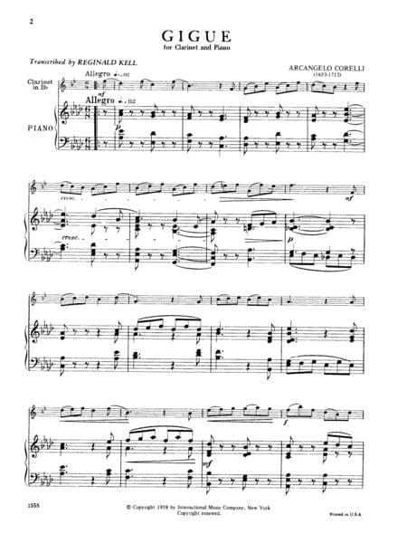 Gigue 柯雷里阿爾坎傑羅 基格 豎笛 (含鋼琴伴奏) 國際版 | 小雅音樂 Hsiaoya Music
