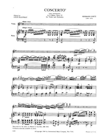 Concerto in G Major, Opus 22 協奏曲 大調作品 小提琴 (含鋼琴伴奏) 國際版 | 小雅音樂 Hsiaoya Music