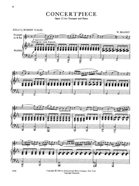 Concertpiece No. 2, Opus 12 音樂會小品 作品 小號 (含鋼琴伴奏) 國際版 | 小雅音樂 Hsiaoya Music