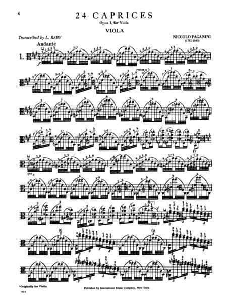 24 Caprices, Op. 1 隨想曲 中提琴獨奏 國際版 | 小雅音樂 Hsiaoya Music