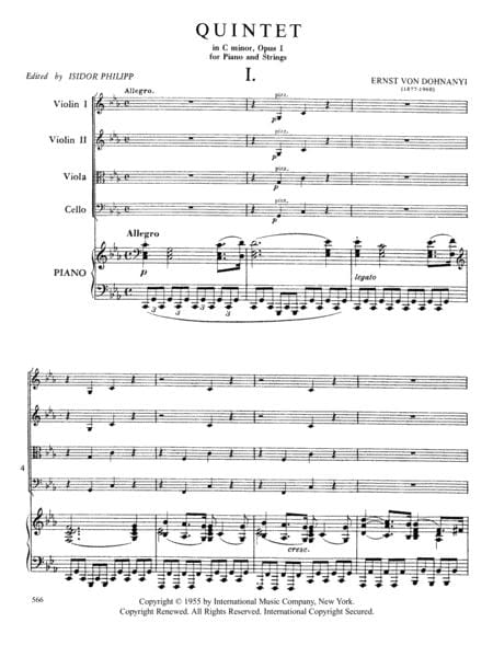 Quintet in C minor, Opus 1 五重奏 小調作品 | 小雅音樂 Hsiaoya Music