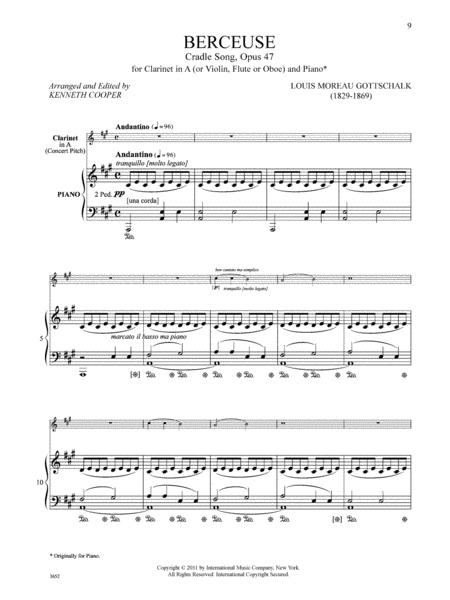 Berceuse (Cradle Song), Opus 47 搖籃曲搖籃曲作品 豎笛 (含鋼琴伴奏) 國際版 | 小雅音樂 Hsiaoya Music