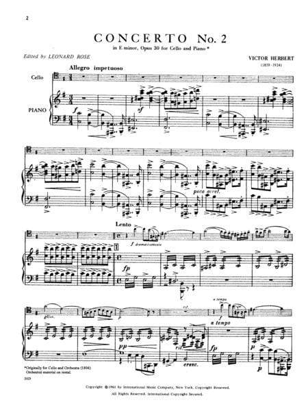 Concerto No. 2 in E Major, Opus 30 協奏曲 大調作品 大提琴 (含鋼琴伴奏) 國際版 | 小雅音樂 Hsiaoya Music