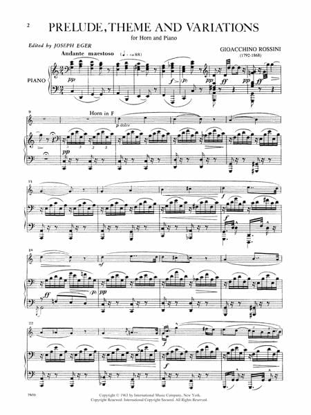 Prelude, Theme & Variations 前奏曲變奏曲 法國號 (含鋼琴伴奏) 國際版 | 小雅音樂 Hsiaoya Music