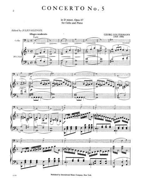 Concerto No. 5 in D minor, Opus 76 協奏曲 小調作品 大提琴 (含鋼琴伴奏) 國際版 | 小雅音樂 Hsiaoya Music