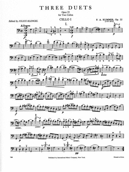 Three Duets, Op. 22 庫莫 二重奏 雙大提琴 國際版 | 小雅音樂 Hsiaoya Music