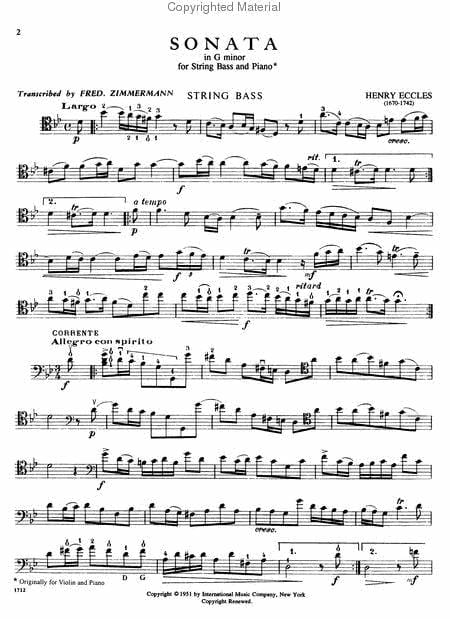 Sonata in G minor IMC1712 *低音提琴國中第一首 | 小雅音樂 Hsiaoya Music