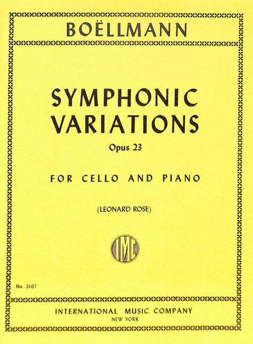 Symphonic Variations, Opus 23 變奏曲作品 大提琴 (含鋼琴伴奏) 國際版 | 小雅音樂 Hsiaoya Music