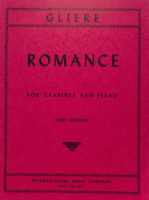 Romance, Opus 35, No. 6 (Clar. in A or B) 浪漫曲作品 豎笛 (含鋼琴伴奏) 國際版 | 小雅音樂 Hsiaoya Music