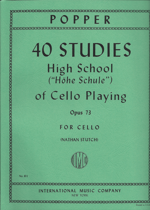 Popper 40 Studies High School of Cello Playing Opus 73 for Cello IMC 811 *大提琴國中第二首 | 小雅音樂 Hsiaoya Music