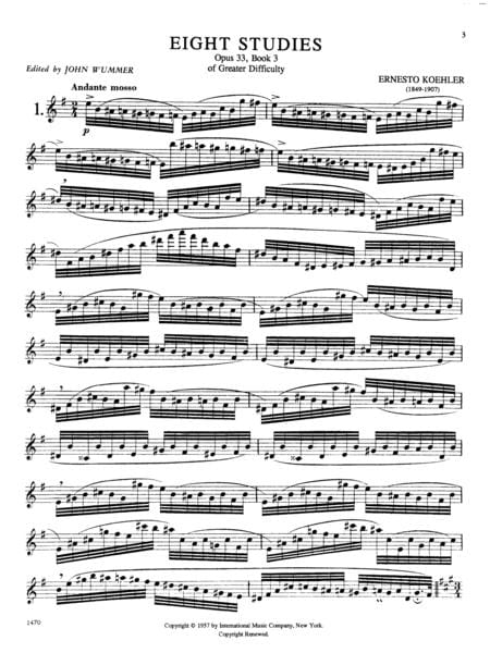 The Progress in Flute Playing, Opus 33, Volume III. Studies of Greater Difficulty 長笛練習曲 長笛獨奏 國際版 | 小雅音樂 Hsiaoya Music