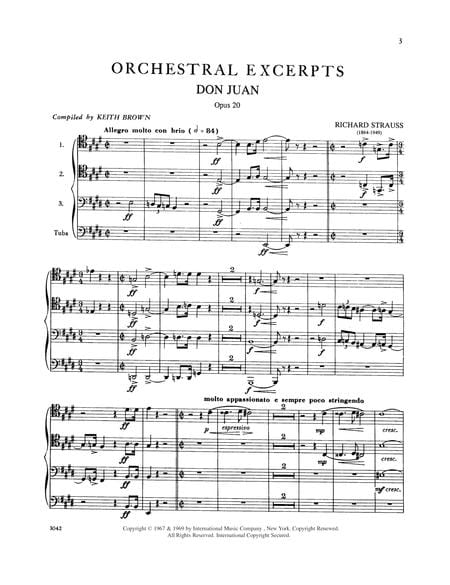 Orchestral Excerpts for Trombone and Tuba 史特勞斯理查 管絃樂片段練習 長號低音號 長號獨奏 國際版 | 小雅音樂 Hsiaoya Music