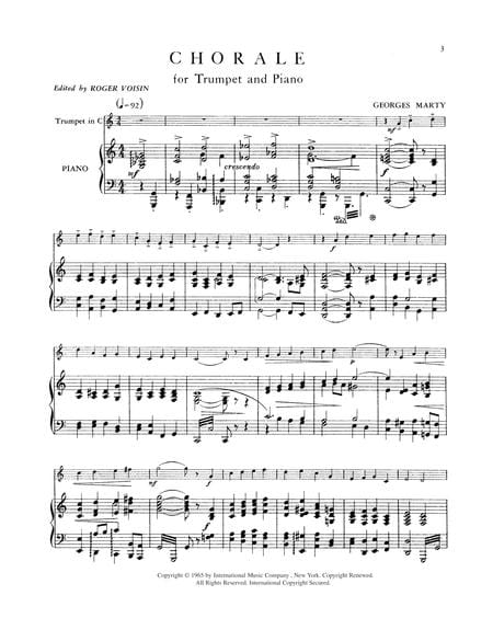 Chorale (Trumpet in B-flat or C) 聖詠合唱小號 小號 (含鋼琴伴奏) 國際版 | 小雅音樂 Hsiaoya Music